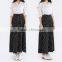Stylish Lady Women Sweet Medium Elastic Waist Dot Chiffon Mild-calf Casual Pleated Skirt