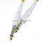 5M/16FT Yellow & Brown Cloth Braided Tweed Guitar Cable Cord