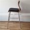 New Commercial Furniture General Use Bar Stool High Chair with Black PU Leather Upholstery