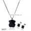 Christmas discount wholesale simple design black crystal teddy bear graceful jewelry