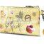 Hot sell leisure famous ladies canvas zippered hand purse
