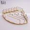 Shinning Styke Wall Mounted Bathroom Accessories Gold Finishing Brass Corner Basket for Bahroom Storage