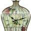 Vase Design Decorative Metal Desk Clock For Promotion