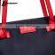 custom 600d polyester canvas tote bag shoulder bag leather handle wholesale