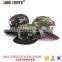 flat brim 6 panel camo hat and cap