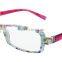 wholesale popular plastic flower printing reading glasses