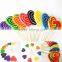 Individual Wrapped Fruit Flavour Sweets Flat Swirl rainbow heart shape lollipop