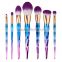 2017 POPULAR long lasting makeup tools gradient rainbow taklon cosmetic makeup brush