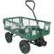Steel Garden Cart Folding Mesh Sides Trolley Farm Wagon Trailer 300kg