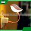 plastic bird eye protection usb rechargeable led study reading desk table touch night light lamp