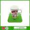 Eco-friendly custom Palm shape heat resistant anti-slide silicone cup coaster / silicone cup mat