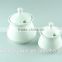 Ceramic white sugar jar pot, creamer and sugar honey bowl 2 PCS set, small and big size