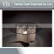 Modern design travertine marble base glass top coffee table