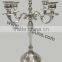 Wedding candelabra/Antique aluminium candelabra with silver finish
