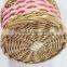 Personalized small round easter egg hunt wicker easter gift basket