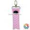 Handmade Aqua Chevron Lipstick Holder Custom Cotton Fabric Keychain