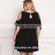 2017 hot sale high quality strapless black dress for fat women