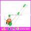 2016 Lovely baby pull and push wooden line toy W05A023