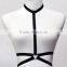 Womens Halter Harness Strappy Body Caged Bra Black