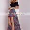 2016 young lady paisley print cheap long maxi skirts made in china