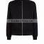 Sports Clothes Black Cotton Bomber Jacket Side Pockets With Lining Sport Jacket Teaming With A Red Tee