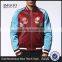 MGOO New Arrival Satin Raglan Long Sleeves Jackets Baseball Red Mens Bomber Jackets With Custom Embroidery