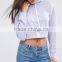 High Quality Plain 100% Cotton Fleece Ladies Cropped Pullover Hoodie Blank Crop Top OEM Hoodie Manufactures