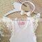 Wholesale boutique pure white fluttter sleeve knit shirt 2017 unique latest blouse clothing china