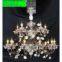 beautiful european copper lamp with rose and Ceramics flowers for decoration