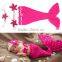 2017 Newborn Baby Knit Crochet Mermaid Headband Costume Photo Prop