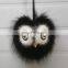 Wholesale Popular Keyring Real Raccoon Fur Owl Ball Bag Keychain