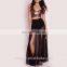 Side High Slip Black Latest Long Skirt Design Chiffon Maxi Skirt
