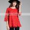 New fashion casual blouse for fat women lace blouse