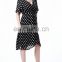 6019# Short Sleeve Polka Dot Elegant Chic Women Clothing Summer Chiffon Maxi Dresses Maternity Plus Size Sun Dress