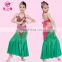 ET-121 American Latest design High-class beaded tassel 2pcs/3pcs children belly dance costume with size S M L for sale