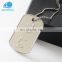 Cheap personalized custom blank sterling silver plating dogtags embossed metal military dog tag