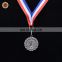 WR Awards Accessory Metal Medal Model Craft Wholesale Silver Foil Soccer Medal with Ribbon
