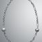 DY Inspired Sterling Silver White Pearl Wrap Chain Necklace