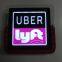 12 x 12cm chargeable LED light car sticker for UBER LYFT car service