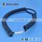 spring ethernet cable/spring loaded cable reel Low Voltage Flexible Retractable Spiral Spring Coiled Cable