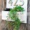 Rustic Vertical Garden Hanging Wall Planter With Plaque Metal Address Numbers