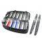 A Pair M Color Gloss Black Double Slat Sport Kidney Grille Grill For BMW E90 E91 323i 325i 328i 330i 335i Facelift 2005-2008