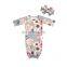 2019 floral print sleeping sack beauty sleeping gown comfortable kids sleeping bag with matching headband factory direct sale