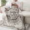 RAWHOUSE Amazon hot sale cotton geometric Jacquard style woven sofa towel blanket