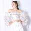 TWOTWINSTYLE Hit Color Patchwork Ruffle Women's Shirt Square Collar Lantern Sleeve Lace Up Bowknot