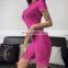 2020 Hot Wholesale Women's Sexy Zipper Stand Collar Skinny Jumpsuit