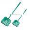 Multi-size green aquarium accessories with plastic handle fishing nets