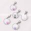 New arrived alloy round diamond footprint pattern diamond pet dog id tag accessories