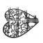 Nail Polish Rack Stand Heart Shaped Wall Shop Racks Solan Manicure Cosmetic Display Shelf Storage Box