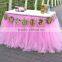 Wedding Prop Birthday Prom Party Baby Shower Bow Table Skirts Tutu Tulle Decorations SD103